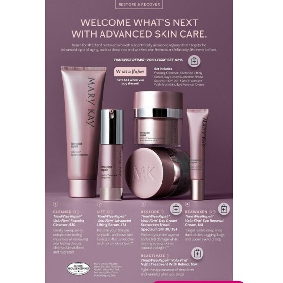 NEW STOCK 05/25 Mary Kay Timewise Repair Volu-Firm Skincare Set Advanced Aging - Picture 6 of 7
